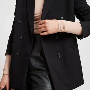 Black Double-Breasted Blazer